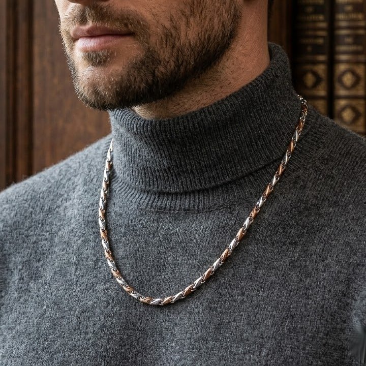 Dual Tone Twist Men's Chain