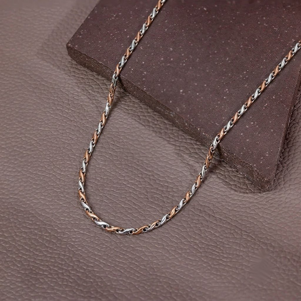 Dual Tone Twist Men's Chain