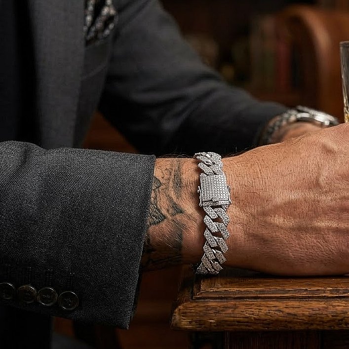 Iced Cuban Luxe Men's Bracelet