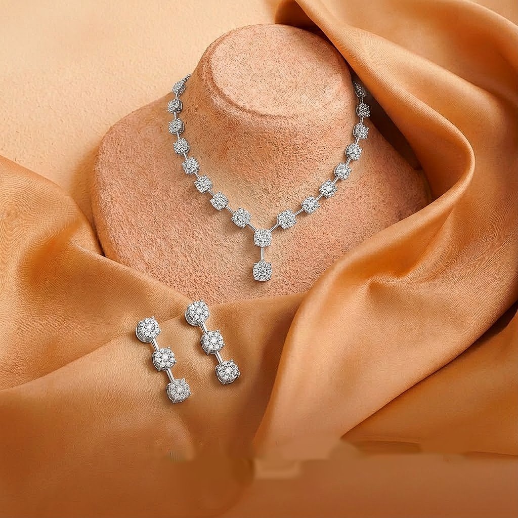Celestial Bloom Drop Necklace