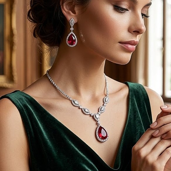 Scarlet Royale Pendant Necklace